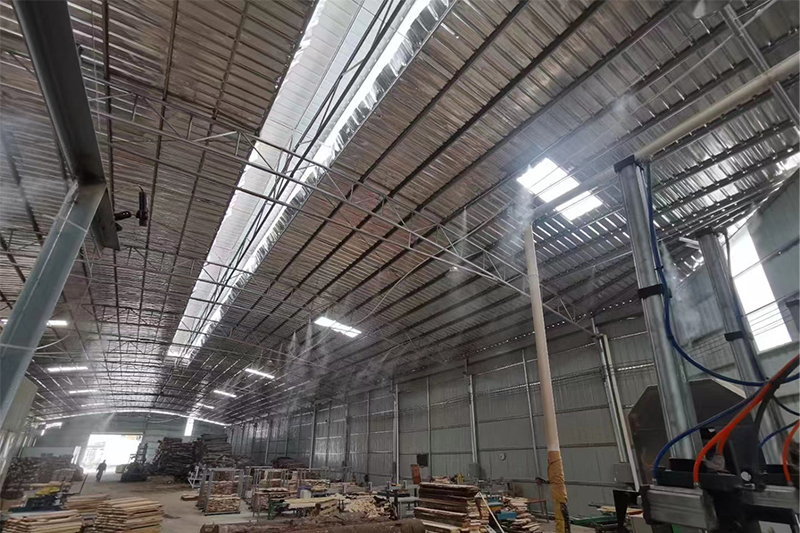 木材加工廠房噴霧除塵降溫